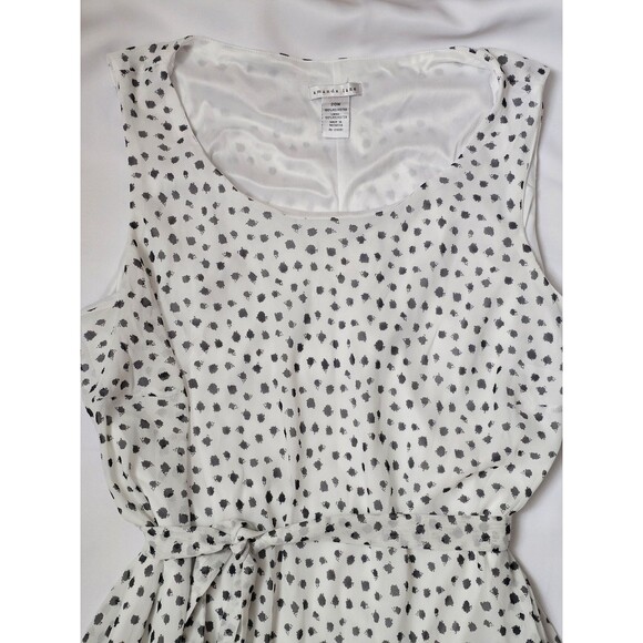 Amanda Lane Women’s Plus Size 20W Black and White Sleeveless Ruffle Dress EUC - Picture 5 of 7